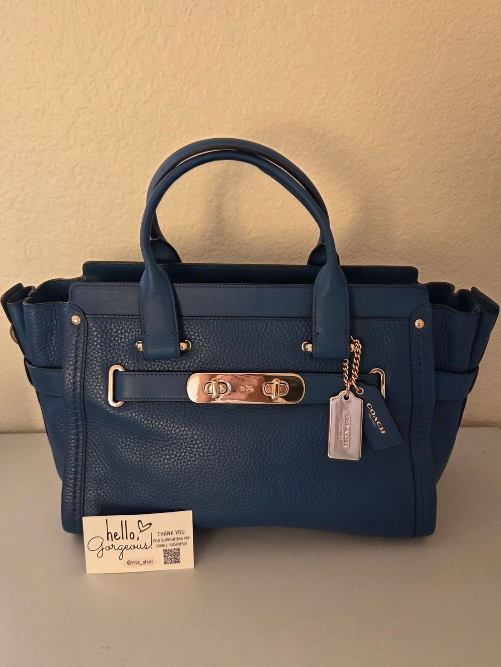 Coach Swagger Carryall In Denim